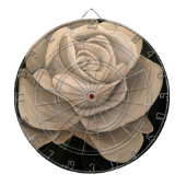 Witte Roos Dartbord (Voorkant)