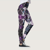 Witte roos en vlinders Leggings (Rechts)