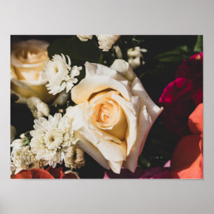 Witte Roos Fotografie Poster