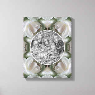 Witte Roos Frame Maak Je Eigen Foto Canvas Afdruk