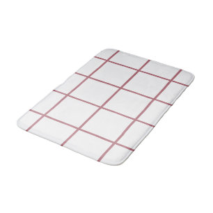 Witte Roos Gouden Geruite Patroon Badmat