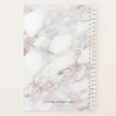 Witte & Roos-gouden tinten faux marmer Planner (Achterkant)