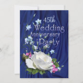 Witte Roos Jubileumfeest Custom Jaar Kaart (Voorkant)