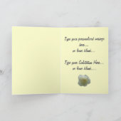 Witte Roos Kaart Roos  Persoonlijke Bloemenkaart (Binnen)