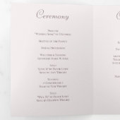 Witte Roos Klassieke Huwelijksprogramma's Drieluik Programma (Binnenzijde eerst)