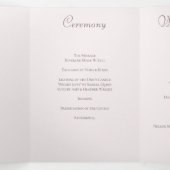 Witte Roos Klassieke Huwelijksprogramma's Drieluik Programma (Binnenkant midden)