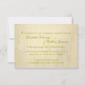 Witte roos knop bruiloft repetitie diner uitnodigi kaart (Achterkant)