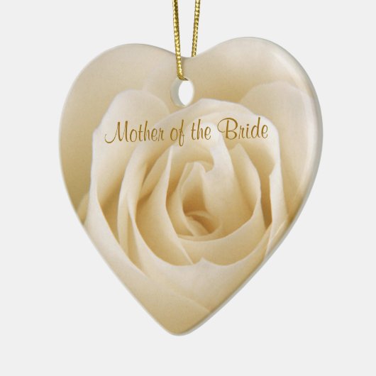 Witte roos Moeder van de Bride Ornament (Links)