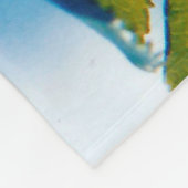 Witte roos onder blauwe hemel fleece deken (Hoek)