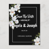  Witte Roos Save the Date Aankondigingskaart (Voorkant)