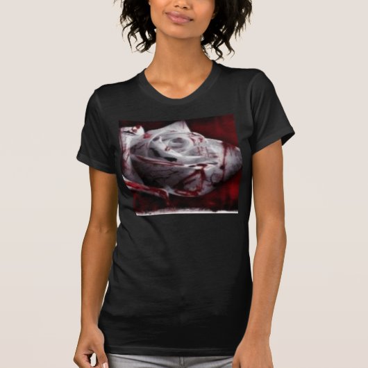 Witte roos t-shirt (Voorkant)
