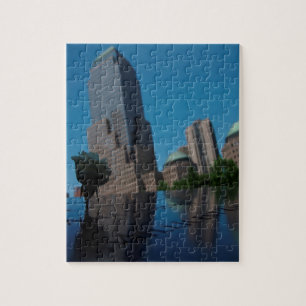 Witte roos ter nagedachtenis legpuzzel