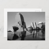 Witte roos van herinnering briefkaart (Voorkant / Achterkant)