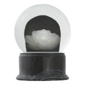 witte roos zwart sneeuwbol (Achterkant)