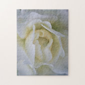 Witte Rose Bloem Kunst Puzzel Legpuzzel (Verticaal)