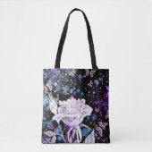 Witte Rose Canvas tas (Voorkant)