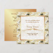 Witte Rose Elegance - Douche Save The Date (Voorkant / Achterkant)