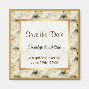 Witte Rose Elegantie Magneet