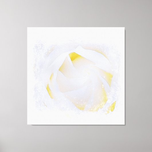 *~* Witte Rose Macro Bloemen Abstract Grunge AR8 Canvas Afdruk (Voorkant)