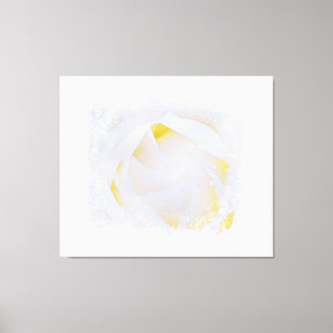 *~* Witte Rose Macro Bloemen Abstract Grunge AR8 Canvas Afdruk