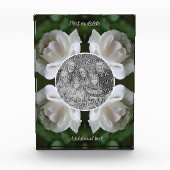 Witte Rose Raindrops Lijst Creëer Uw Eigen Fotoblokken (Voorkant)