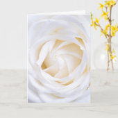 "WITTE ROSE" WENSKAART KAART (Gele Bloem)