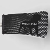 WITTE Rottweiler PUTTER Golfheadcover (Voorkant)