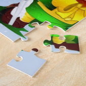 Witte Rough Collie viert St. Patrick's Day Legpuzzel (Zijkant)