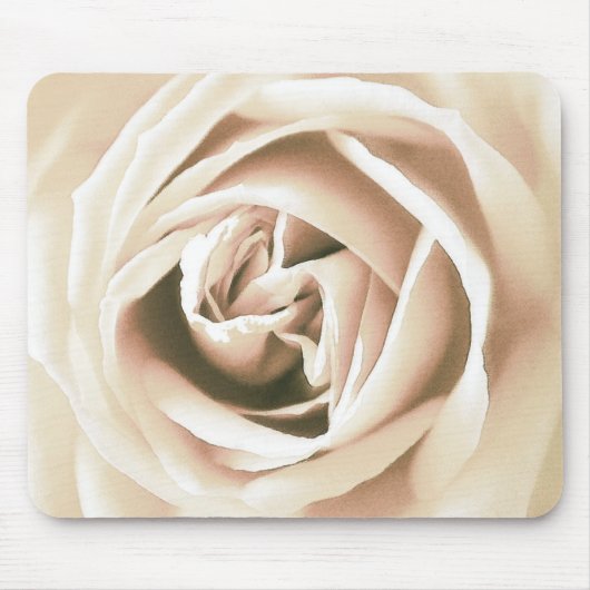 Witte roze druk muismat (Voorkant)