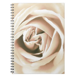 Witte roze druk notitieboek