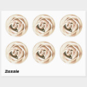 Witte roze druk ronde sticker (Vel)