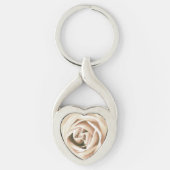 Witte roze druk sleutelhanger (Voorkant)