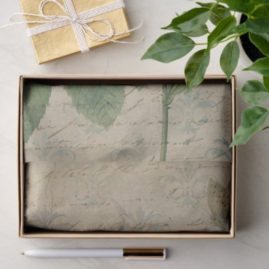 witte roze en vlinderontbinding tissuepapier (Geschenk)