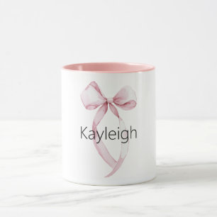 Witte Roze Girly Bow Mok