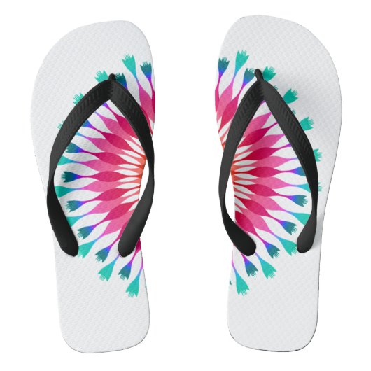 Witte/Roze Lotus Flower Teenslippers (Voetbed)