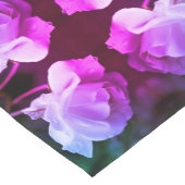 Witte roze met Abstracte regendruppels Korte Tafelloper (Hoek)