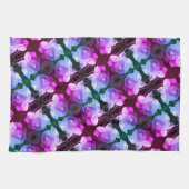 Witte roze met regendruppels Abstracte Florence Theedoek (Horizontaal)