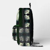 Witte roze met speciale regendruppels bedrukte rugzak (Rechts)