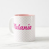 witte roze MOK MELANIE naam (Voorkant links)