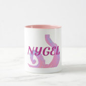 Witte/roze mok met tentakel design en NYGEL logo (Midden)
