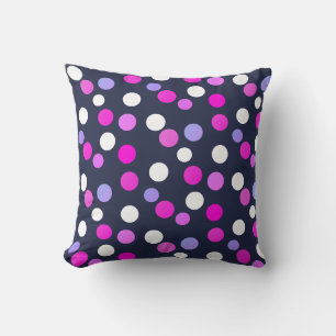 Witte, Roze Paarse Blauwe Ballen Cirkels Worp Kuss Kussen