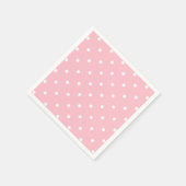 Witte roze polka dot servet (Hoek)