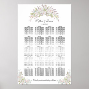 Witte Roze Rozen Huwelijks Zitplaats Grafiek 160 g Poster