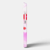 WITTE ROZE ROZEN, RODE ANEMONE BLOEMEN MONOGRAM Case-Mate iPhone CASE (Achterkant / Links)