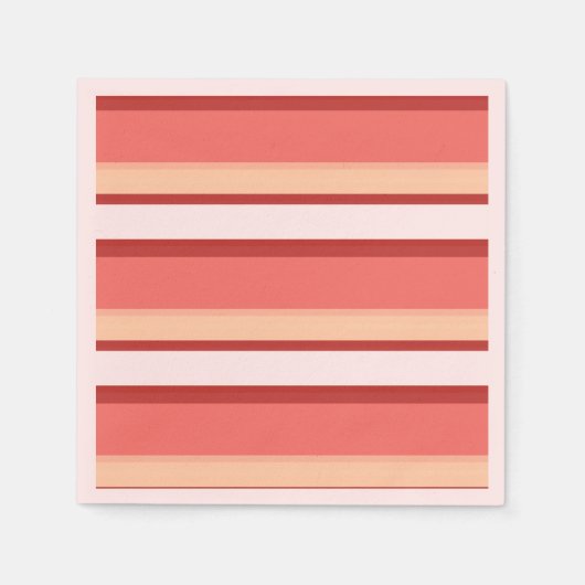 Witte roze strepen servet (Voorkant)