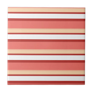 Witte roze strepen tegeltje