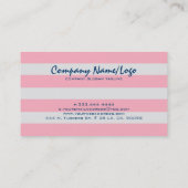 Witte & Roze Strepen Visitekaartje (Achterkant)