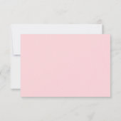 Witte, roze wild roos florale bruiloft RSVP (Achterkant)
