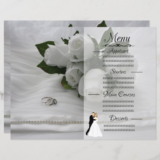 witte rozen (Voorkant / Achterkant)