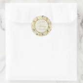 Witte rozen 50th Wedding Jubileum Ronde Sticker (Tas)